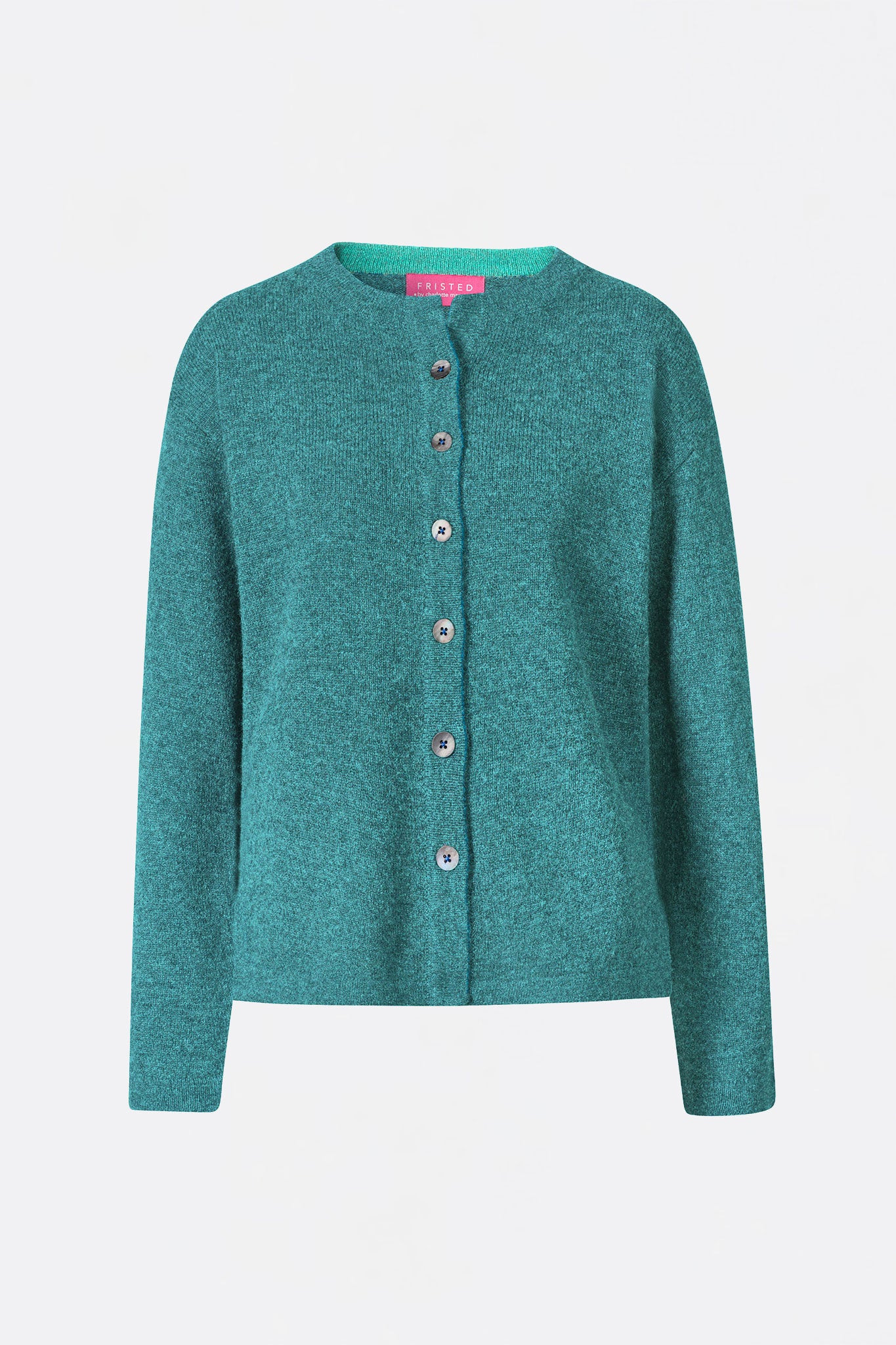Cardigan aus Lammwolle mit Melange-Optik