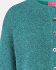 Cardigan aus Lammwolle mit Melange-Optik