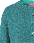 Cardigan aus Lammwolle mit Melange-Optik