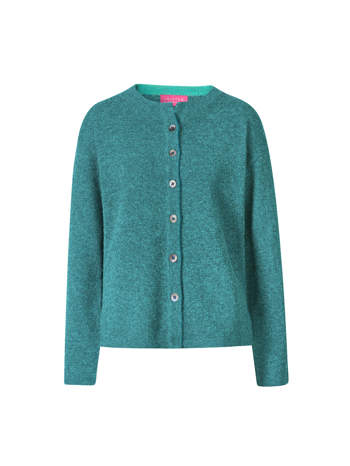 Cardigan aus Lammwolle mit Melange-Optik