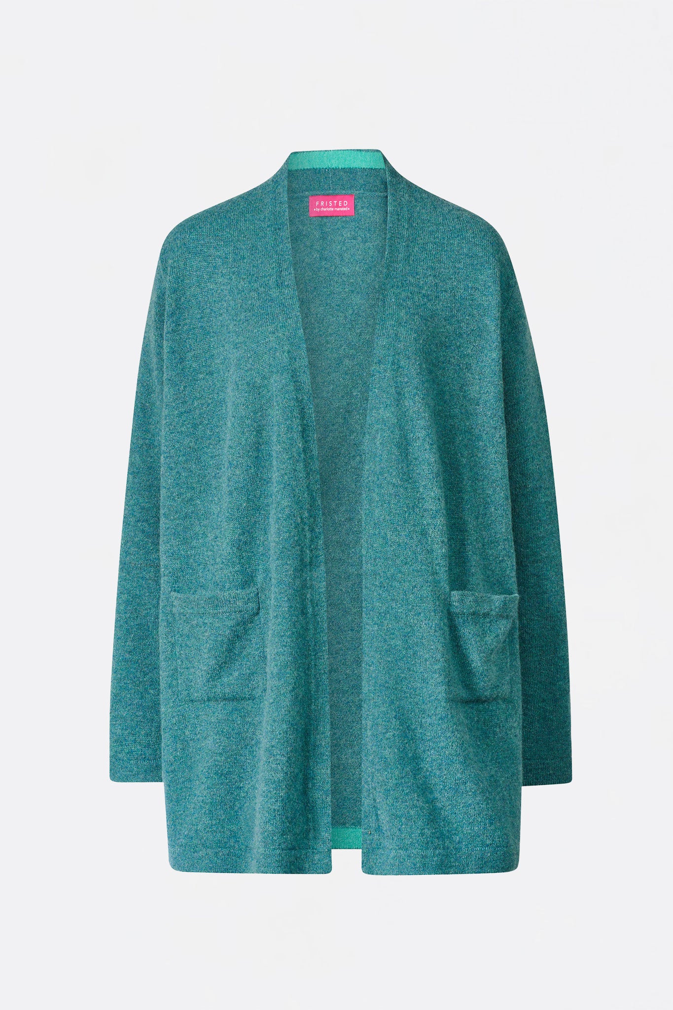 Cardigan aus Lammwolle mit Schalkragen und Melange-Optik