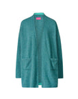 Cardigan aus Lammwolle mit Schalkragen und Melange-Optik