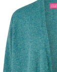Cardigan aus Lammwolle mit Schalkragen und Melange-Optik